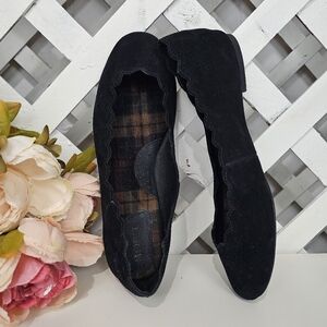 Born Black Suede Ballet Flats Size 9